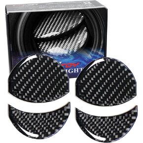 ijdmtoy 2-set لمعان أسود ألياف الكربون الحقيقية تراكب زخارف تزيين توافق مع 2013-2016 Scion FR-S ، 2017-2021 Toyota 86 ، 2013-2021 BRZ Side AC Covers in Kuwait