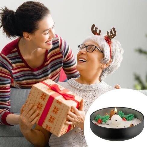 شمعة عيد الميلاد ذوبان شمعة رجل الثلج عيد الميلاد التوابل القرفة الصويا شمعة ثلج على شكل شمعة هدية الشتاء للنساء عيد الميلاد ريفي مزرعة ديكور المنزل الجداول in Kuwait