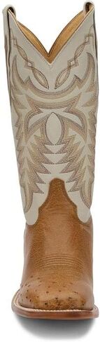 Justin Men's Pascoe 13" Smooth Ostrich Western Boot Broad Square Toe in Saudi Arabia