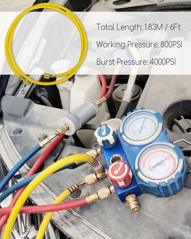 3/8 "خرطوم أصفر قطره ، 3/8" 3/8 "FL إلى 1/4" FL خرطوم التبريد المعتمد in Saudi Arabia