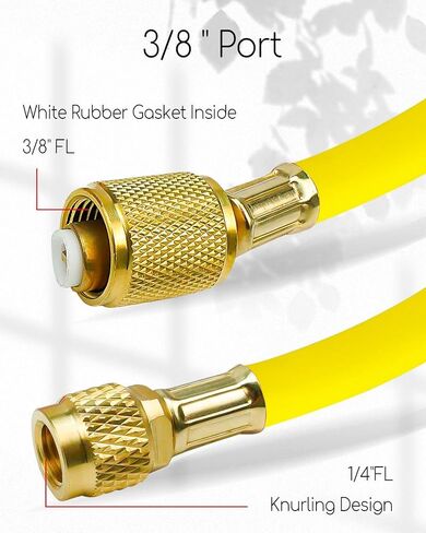 3/8 "خرطوم أصفر قطره ، 3/8" 3/8 "FL إلى 1/4" FL خرطوم التبريد المعتمد in Saudi Arabia