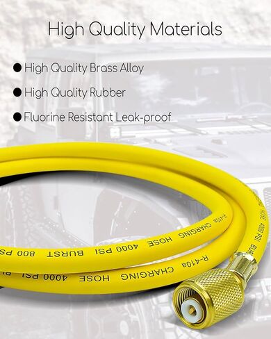 3/8 "خرطوم أصفر قطره ، 3/8" 3/8 "FL إلى 1/4" FL خرطوم التبريد المعتمد in Saudi Arabia