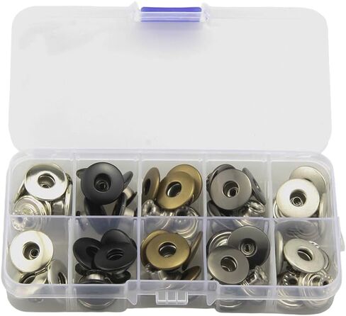 20Sets 17mm Brass Jeans Buttons Replacement Tack Button Suspender Trousers Buttons (Gun Metal) in Kuwait