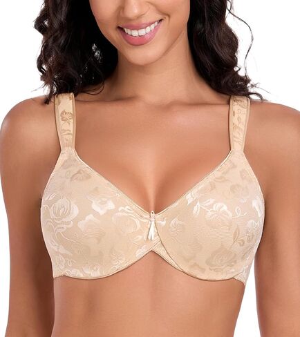 Lemorosy Women's Minimizer Bra Full Coverage Unlined Underwire Comfortable Everyday Bras Plus Size in Saudi Arabia