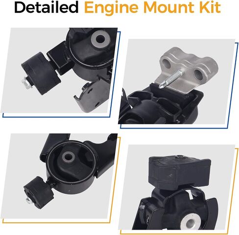 PAROD 4PCS Engine Motor Mount Kit Fit for 2009-2010 Pontiac Vibe, 2009-2013 Toyota Corolla, 2009-2013 Matrix 1.8L L4 Replace#A62015 A62023 A62027 A62022 in Saudi Arabia