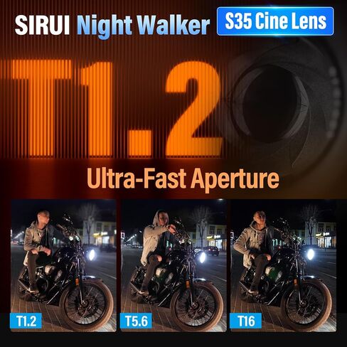 مجموعة عدسات SIRUI Night Walker S35 للتركيز اليدوي، 24 مم، 35 مم، 55 مم، T1.2 عدسة تثبيت RF بفتحة كبيرة لـ RED Komodo، R7، R10، C70، R50 (MS-3SRB، أسود) in Kuwait
