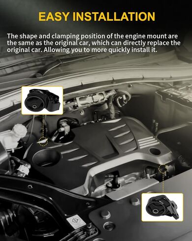 OCPTY Engine Motor and Transmission Mount Kit Compatible for Kia Spectra 2007-2009 2.0L, Spectra5 2007-2008 2.0L, Automatic Transmission # A6776, A7144, A7165, A7178 (4PCS) in Saudi Arabia