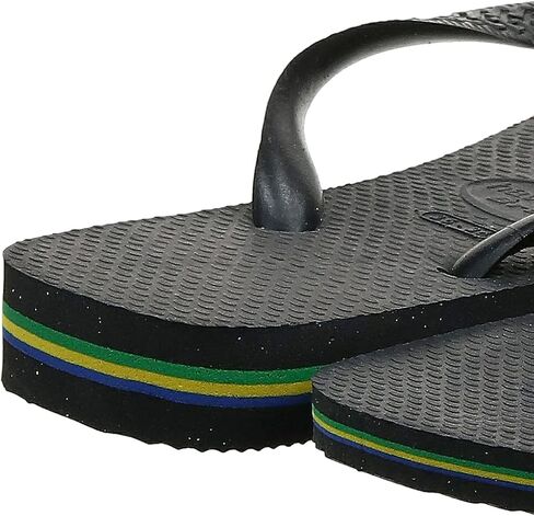 Havaianas Men's Brazil Flip Flops, Black, 11-12 Medium US in Saudi Arabia