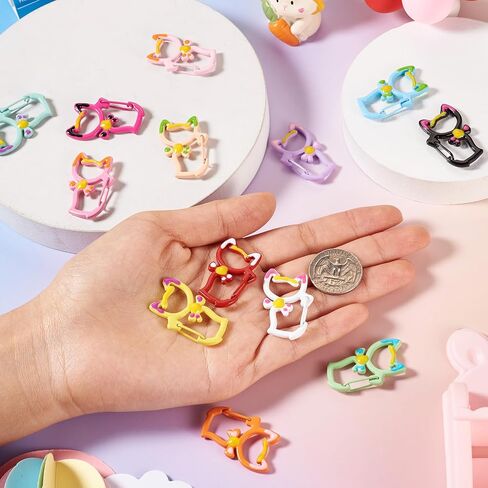 26pcs 25mm O Ring for keychain spring o Ring Metal Key Ring Round Carabiner keyring snap clip trigger buckle spring buckle for belt bag ، jolar ، dog consh ، projects projects projects in Kuwait