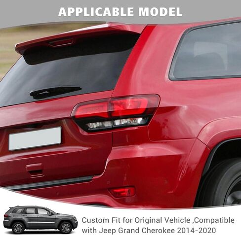 Jimen Compatible with Jeep Grand Cherokee 2014-2020, 4PCS Tail Light Cover Trim Exterior Accessories (Black) in Saudi Arabia