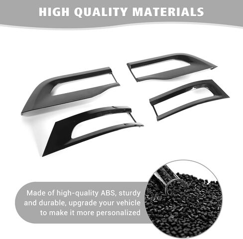 Jimen Compatible with Jeep Grand Cherokee 2014-2020, 4PCS Tail Light Cover Trim Exterior Accessories (Black) in Saudi Arabia