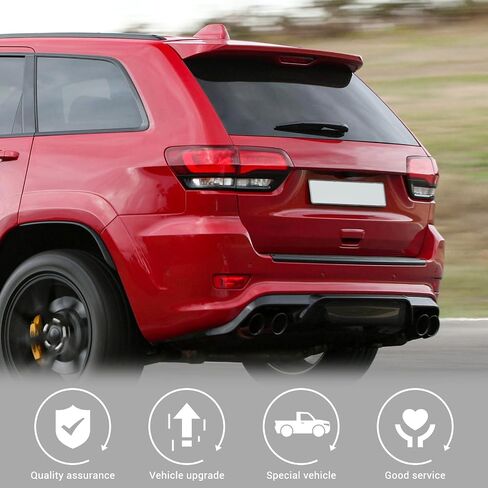 Jimen Compatible with Jeep Grand Cherokee 2014-2020, 4PCS Tail Light Cover Trim Exterior Accessories (Black) in Saudi Arabia