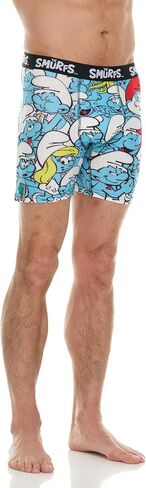 The Smurfs Men's Boxer Briefs - No Fly, Anti-Chafing Stitching, Comfort Shaped/Cotton Lined Crotch in Saudi Arabia