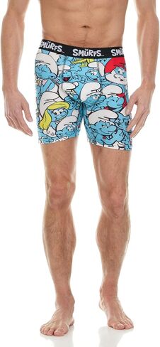 The Smurfs Men's Boxer Briefs - No Fly, Anti-Chafing Stitching, Comfort Shaped/Cotton Lined Crotch in Saudi Arabia