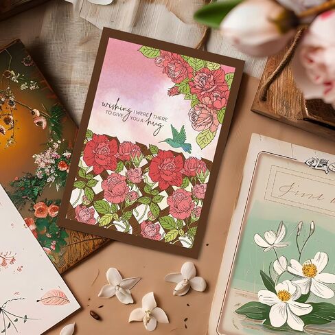 Arbuya DIY Tulip Decorative Clear Stamps for Card Making or Journaling, Spring Flowers Blossom Silicone Stamps for Scrapbooking Photo Album Paper Crafting Decoration in Kuwait