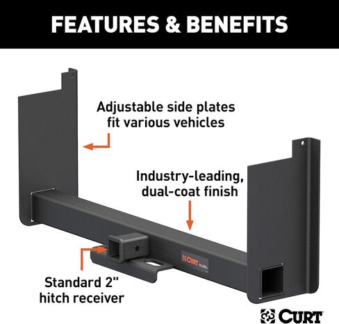 CURT 15928 Class 5 Weld-On Hitch, 2-Inch Receiver, 44-In Frames, 18" Drop in Saudi Arabia