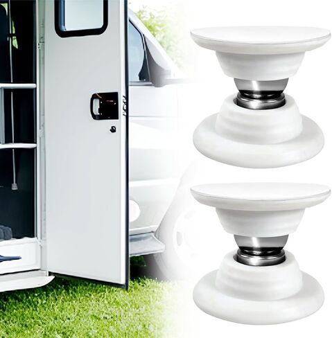 2 Pcs RV Magnetic Door Catch RV Door Holder Baggage Door Catch to Keep Door Open RV Must Have Accessories for RV Camper Trailer Motor Home Boat Compartments Cargo (White) in Kuwait