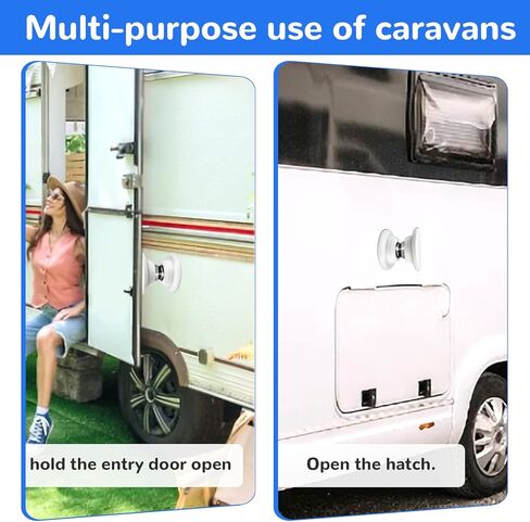 2 Pcs RV Magnetic Door Catch RV Door Holder Baggage Door Catch to Keep Door Open RV Must Have Accessories for RV Camper Trailer Motor Home Boat Compartments Cargo (White) in Kuwait