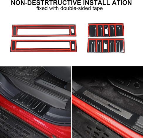 ABS Material Door Sill Protector for Ford F-150 2020-2025 Accessorie Door Sill Guard in Kuwait