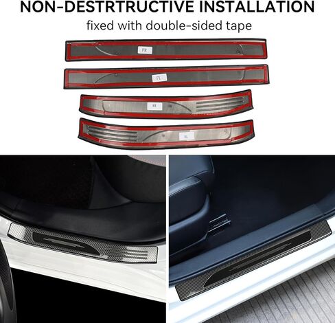 غلاف واقي عتبة الباب الفولاذ المقاوم للصدأ لعام 2019-2025 تويوتا كورولا (وليس لهاتشباك) إكسسوارات الباب زخرفة حارس in Kuwait