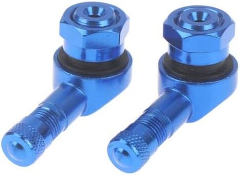 2PCS Motorcycle CNC Aluminum 11.3mm Tire Wheel Stem Valve 90 Degree Angled (Golden) in Saudi Arabia