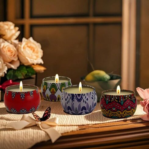 Christmas Scented Candles for Women - 4.4 oz Large Soy Candles for Home Scented, 8% Essential Oil Long-Lasting Aromatherapy Candles for Holidays Such as Thanksgiving, Christmas, New Year. in Saudi Arabia