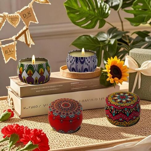 Christmas Scented Candles for Women - 4.4 oz Large Soy Candles for Home Scented, 8% Essential Oil Long-Lasting Aromatherapy Candles for Holidays Such as Thanksgiving, Christmas, New Year. in Saudi Arabia