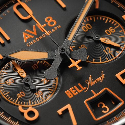 AVI-8 رجال 41 مم بيل X-1 Machbuster Chronograph Watch مع حزام جلدي AV-4118 in Kuwait