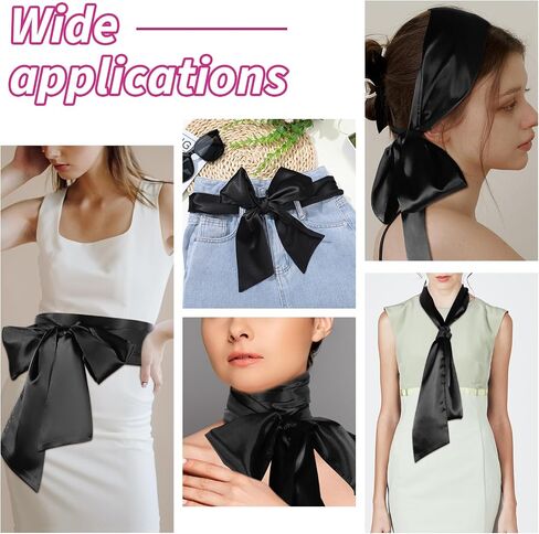 Lusofie Satin Behist Belts for Women Sash Belt 3.5 '' حزام فستان عريض لمناسبة خاصة في حزام الحرير الرسمي (متعدد الألوان) in Kuwait