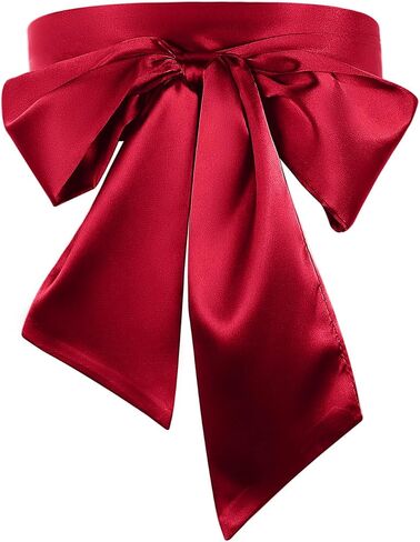 Lusofie Satin Waist Belts for Women Sash Belt 3.5'' Wide Dress Belt for Special Occasion Formal Silk Sash Tie (Multi-color) in Saudi Arabia