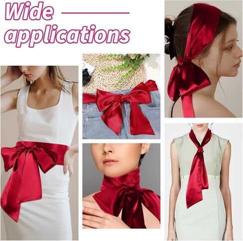 Lusofie Satin Waist Belts for Women Sash Belt 3.5'' Wide Dress Belt for Special Occasion Formal Silk Sash Tie (Multi-color) in Saudi Arabia