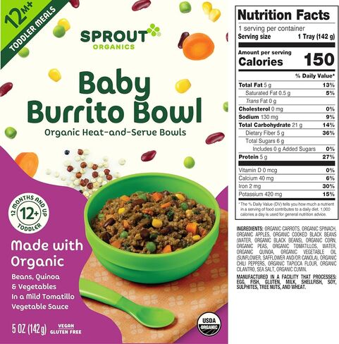 Sprout Organics, Toddler Meal, Veggie Hash Breakfast Bowl, 5 oz (8-count) in Saudi Arabia