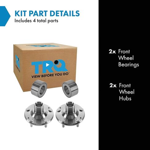 TRQ 2 Piece Front Wheel Bearing & Hub Kit Set Compatible with 2007-2012 Hyundai Elantra 2010-2013 Kia Forte Forte Koup in Saudi Arabia