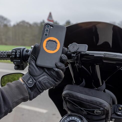 Quad Lock Motorcycle Handlebar Phone Mount PRO - Large with Vibration Dampener and MAG Phone Case for Galaxy S24 Ultra in Kuwait