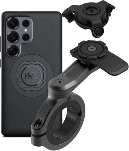 Quad Lock Motorcycle Handlebar Phone Mount PRO - Large with Vibration Dampener and MAG Phone Case for Galaxy S24 Ultra in Kuwait
