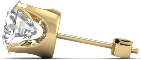 TimeLess Classics 1/4-3/4 CTW Natural Diamond Solitaire Stud Earrings For Women in 14K White and Yellow Gold - Gift For Her in Kuwait