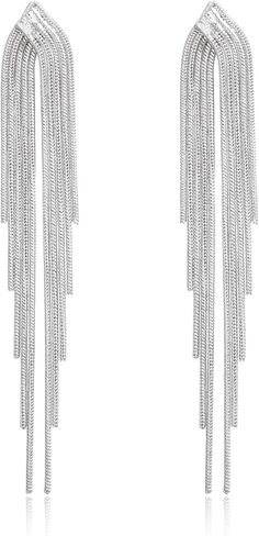 FANZE Tassel Earrings for Women Gold Long Dangle Drop Statement Fringe Earring Trendy Fashion Jewelry Gift for Wedding Party Prom Cocktail Valentines Chrismas Thanksgiving in Kuwait