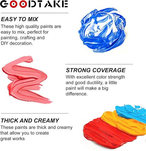 GOODTAKE Glow in the Dark Paint | Fluorescent Acrylic Paint | Neon Paints | Glow Paint‘s For Fabric, Canvas, Rock | Black Light Paints for Artists, Student, Kids, Hobby Painters | Outdoor and Indoor (Rose Pink, 4 Fl Oz (Pack of 1)) in Kuwait