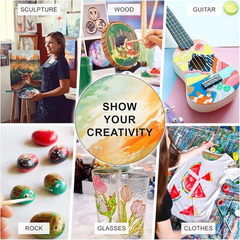 GOODTAKE Glow in the Dark Paint | Fluorescent Acrylic Paint | Neon Paints | Glow Paint‘s For Fabric, Canvas, Rock | Black Light Paints for Artists, Student, Kids, Hobby Painters | Outdoor and Indoor (Rose Pink, 4 Fl Oz (Pack of 1)) in Kuwait