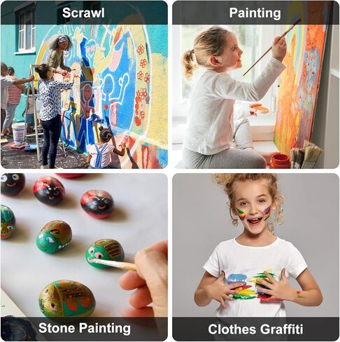 GOODTAKE Glow in the Dark Paint | Fluorescent Acrylic Paint | Neon Paints | Glow Paint‘s For Fabric, Canvas, Rock | Black Light Paints for Artists, Student, Kids, Hobby Painters | Outdoor and Indoor (Rose Pink, 4 Fl Oz (Pack of 1)) in Kuwait