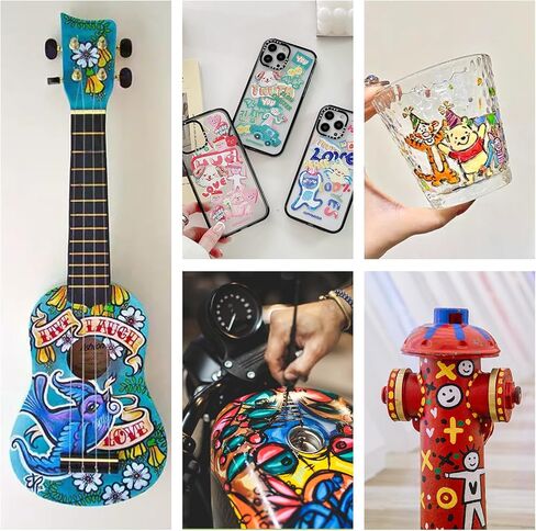 GOODTAKE Glow in the Dark Paint | Fluorescent Acrylic Paint | Neon Paints | Glow Paint‘s For Fabric, Canvas, Rock | Black Light Paints for Artists, Student, Kids, Hobby Painters | Outdoor and Indoor (Rose Pink, 4 Fl Oz (Pack of 1)) in Kuwait