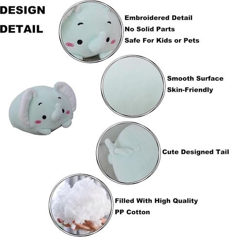 Cute Plush Pig Stuffed Squishy Animal Pig Cylindrical Body Pig Pillow,Super Soft Pig Hugging Toy Pillow Kids Kawaii Sleeping Pig Pillow Gifts for Bedding Decor or Home Decor 8-Inch in Kuwait