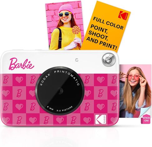 Kodak x Barbie Printomatic Full-Color Instant Print Digital Camera Barbie Deluxe Bundle (Signature Style)+ Barbie Deluxe Camera Case + Barbie Photo Album + Zink Paper (20 Sheets) in Saudi Arabia