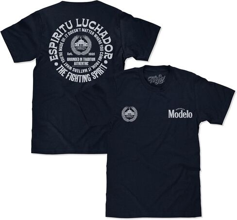 Tee Luv Men's Cerveza Modelo the Spirit Spirit Double-Side Beer Logo T-Shirt in Saudi Arabia