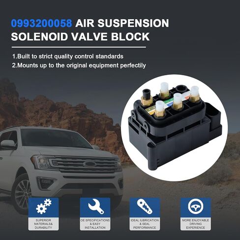 MUNIK 0993200058 Air Suspension Solenoid Valve Block for Mercedes-Benz C180 C200 C300 C400 C450 C500 S320 S350 S400 S500 0993200200 0993200258 V30510009 at10235 at13322 442016 58216 MJASV005 in Saudi Arabia