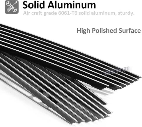 Grille Iserts Aluminium Chrome Billet Combo for 2003-2005 Chevy Silverado 1500/1500 SS/1500 HD 2003-2004 2500/3500/2500 HD 2003-2006 Chevy Avalanche 1500/2500 in Kuwait