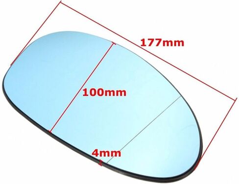 GSRECY Left Driver Side Mirror Glass Heated Blue Tinted Compatible with BMW 3 Series E90 E91 E92 E46 E93 325i 328i 328xi 335i 335xi 330i 330xi in Kuwait