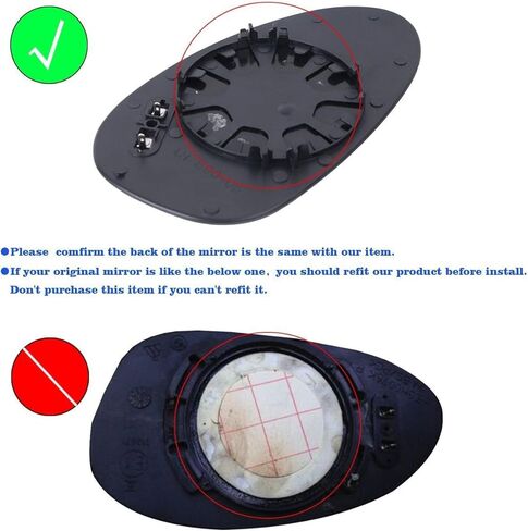 GSRECY Left Driver Side Mirror Glass Heated Blue Tinted Compatible with BMW 3 Series E90 E91 E92 E46 E93 325i 328i 328xi 335i 335xi 330i 330xi in Kuwait