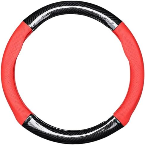 RYE for Dodge RAM 1500 Steering Wheel Cover, Leather Car Steering Wheel Cover Durable Breathable Carbon Fiber Texture Slip Resistant, for RAM 1500 2500 3500 Accessories - Black in Kuwait
