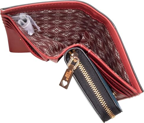 Nicole Lee Bifold Wallet, 7 Card Slots, Vegan Leather, RFID Blocking (AKIKO LA BELLEZA) in Saudi Arabia